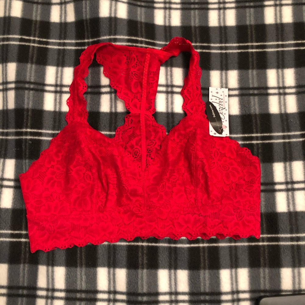 Red bralette